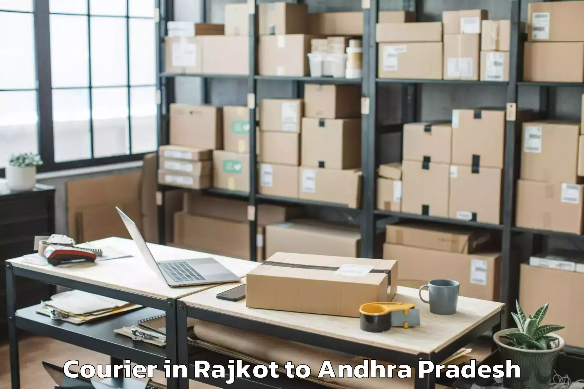 Easy Rajkot to Vemulapalli Courier Booking